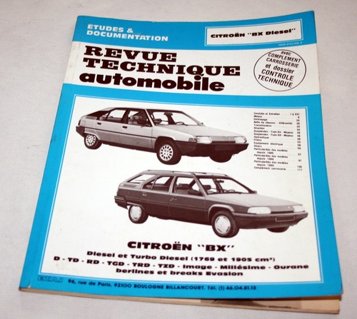 Revue technique citroën - revue, bx