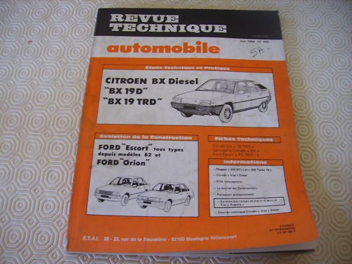 Revue technique citroen - technique, bx