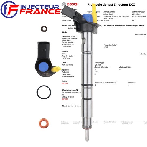 0445116040 bosch injecteur - bosch,