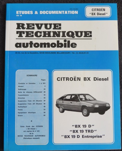 Revue technique automobile - technique,